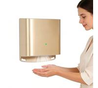 Hand Dryer Automatic Induction, 1250W High Speed 10s Drying, Wall-Mounted Quiet Bathroom Dryer, No-Drill Installation, Hot & Cold Switch, Silver Finish