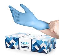 Hand-E Disposable Blue Nitrile Gloves XL - 100 Count - Kitchen Gloves - Powder Free, Latex Free Medical Exam Gloves with Textured Grip Fingertips - Cleaning, Salon, Painting