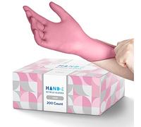 Disposable Pink Nitrile Gloves Large, 200 Pack -Powder and Latex Free Gloves