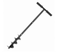 Hand Earth Drill 60-85 cm Adjustable, Diameter 10 cm Earth Hole Drill with Removable Non-Slip Handle for Setting Fence Posts, Plantings, Garden Plant Drill, Post Drill, Earth Drill, Plant Drill