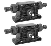 Hand Electric Drill Pump, Portable Self Priming Water Transfer Pump Self Priming Oil Fluid Water Pumps with Water Hose Quick Connectors (2pcs)