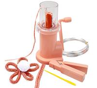 Hand Embellishment Winding Tools,Hand Knitting Mill Knitting Machine, Mini Hand-Operated Braiding Thread Device for DIY Knitting, Knitting Machine Spool Knitter (Pink)