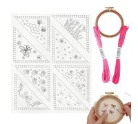 Hand Embroidered Corner Bookmark | Hand Embroidery with Spring and Summer Theme - Bookmark Making Kit | For Adults with Crochet Needle Marker for Reading Felt Made With Painting