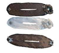 Hand Embroidered Flowers Deft Bun, Flower Hair Bun Roller, Deft Bun Hair Twister, Lazy Deft Bun Make, Hair Bun Roller, Flower Hair Bun Clip (3 PCS-B)