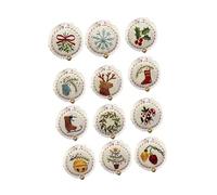 Hand Embroidery Christmas Ornaments Kit DIY Xmas Decor for Hotel Home Office Colorful