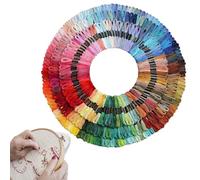 Hand Embroidery Thread - Cotton Floss Bundle, Crafting String with Rainbow Colors, Sewing Accessory with Soft Durable Material, Arts & Crafts Tool, Multi-Purpose Kit for Home Friendship