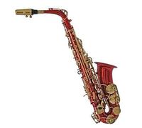 Hand Engravings Brass Red Body Gold Lacquered Keys Eb Tone Alto Saxophone With Mouthpiece Saxophone for Student