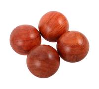 Hand Exercise Balls Rosewood Wooden 4pcs for Senior Relaxation | Solid Brown Design, Portable Wellness Support, Hand Strengthening and Muscle Stretch, Elderly Use