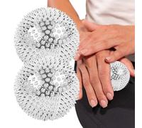 Hand Exercise Balls - Spiked Massager, Magnetic Ball | Dense Massage Balls Pair, Fitness Squeeze Tool for Kids Adults Hands Feet and Palm Reflexology, 3.2cm, 4.7cm, 5.6cm