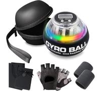 Hand Exerciser - Auto-Start Wrist Power Gyro Ball with LED Lights, Progress Counter, Hand Balls Gripping for Arm Fingers Wrist, Adjustable Resistance Curaball Torque Balls. (1PCS)