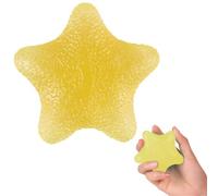 Hand Exerciser Grip Strengthener Ball, Five-star Shaped Stress Balls Silicone Squeeze Toys, Finger Wrist Muscles Arthritis Therapy Ball, Hand Grip Strength Trainer for Adults Kids Elderly (Yellow)