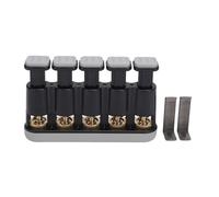 Hand Exerciser Strengthener, 5 Finger Grip Adjustable Soft Button Cap Anti Slip Grip Exerciser for Guitar, Musicians, Athletes, Rock Climbers (Grey