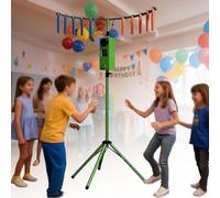 Hand Eye Coordination Training Catching Stick Game, Fast Reflex Sticks Arcade Toy with Adjustable-Height Tripod, Players Party Game for Adults Family Night Business Team Building Green