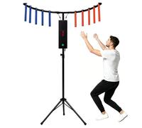 Hand Eye Coordination Training Catching Stick Game Reflex Sticks, Catching Stick Arcade Game for Party, Business and Family Game Night, with Adjustable-Height Tripod LED Light & Music Reaction Green