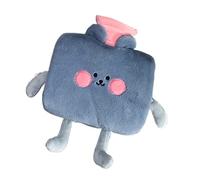 Hand Feet Warmer Hot Water Bottle with Fleece Cover Hot Water Bag with Straps for Pain Relief Back Neck Cosy Nights Hot Water Bottles for Adults(B)