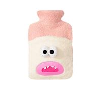 Hand Feet Warmer Plush Cloth Hot Water Bag Water Filling Hand Warmer Belly Warmer Hot Water Bag Hot Water Bottles for Adults(Pink,27x17cm)