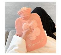 Hand Feet Warmer Plush Hot Water Bottle Warm Feet Water Bottle Irrigation and Warm Hands Hot Water Bottles for Adults(Pink,12.5x21cm)