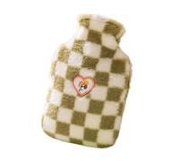 Hand Feet Warmer Plush PVC Water Filled Hot Water Bottle with Cloth Cover Water Filled Hand Warmer Bag Hot Water Bottles for Adults(Grün)