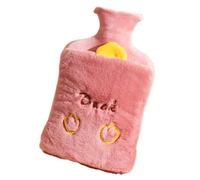Hand Feet Warmer Water Filled Hot Water Bottle Plush Coat Foot Warmer Hot Compress Hot Water Bottle Hot Water Bottles for Adults(Pink)