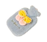 Hand Feet Warmer Water Filled Hot Water Bottle Thick Quilt Large Capacity Warm Water Bottle with Plush Cover Hot Water Bottles for Adults(Blue,21.5x13.5cm)