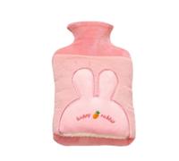Hand Feet Warmer Winter Water Filled Hot Water Bottle Thickened Detachable and Washable Hand Warmer Hot Water Bottles for Adults(Pink)