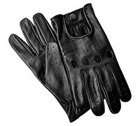 Hand Fellow Men's Leather chauffeur Vintage Retro Style Without Lining Driving Gloves (Black, XXL)