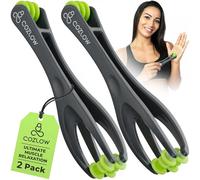Hand & Finger Therapy Roller - 2 Pack - Hand Massager for Fingers, Knuckles, Palm, Wrist - Manual Trigger Point Tool for Cramps, Arthritis, Carpal Tunnel, Sore Muscles, Pain Relief - by Cozlow