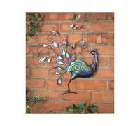 Hand-finished Diamante Peacock Wall Art With Jewel Details G-0114