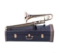 Hand-Finished Trombone Music Box with Attention to Detail in Form and Function Supporting Both Auditory Pleasure and Stylish Decoration (A)