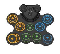 Hand Fold Electronic Drum Set with 10 Pads for Beginners Portable and Collapsing Design Ideal for Kids Learning and Playing Sound Compatible E Drums