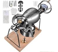 Hand Food Chinese Pop-Corn Cannon Retro Traditional Popcorn High Pressure Puffed Rice Hand Crank Stainless Steel Maker Machines(400ML)