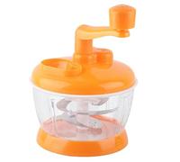 Hand Food Chopper, Quick Manual Vegetable Processor, Easy to Clean Rotary Dicer Mincer Mixer Blender for Onion, Garlic, Salad, Nuts, Meat, Fruit (Random Color) (6 Blades)