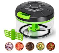 Hand Food Chopper with Pull String, Chopper for Vegetables, Fruits, Nuts, Meat, Spices, Onion, Multipurpose Mixer Blender (600ml)