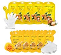 Hand Foot Mask Hydrating 5 Packs Argan Oil Gloves 5 Packs Honey Almond Socks Masks Nourishing Moisturizing Repairing Spa Multipack Masks Women Dry Cracked Skin Care Elitzia ETAHM
