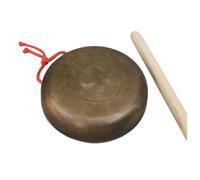 Hand-Forged Bronze BottomRim Gong - 12cm Mini Size, Traditional Chinese Percussion Instrument for Outdoor Games, Mischief, Music & Dance