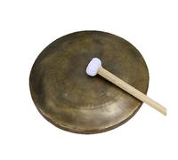 Hand-Forged Bronze BottomRim Gong - Traditional Chinese Percussion Instrument for Music & Dance(40cm)