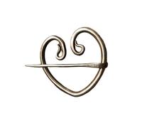 Hand forged heart shaped penannular brooch, viking pin, cloak pin, kilt pin,