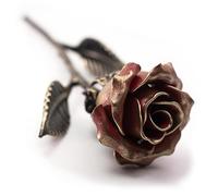 Hand Forged Iron Rose - Romantic Metal Gift of Everlasting Love
