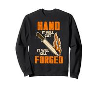 Hand Forged Knife Bladesmith Workshop Cutting Humor Sweatshirt
