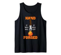 Hand Forged Knife Bladesmith Workshop Cutting Humor Tank Top