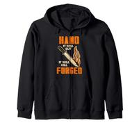 Hand Forged Knife Bladesmith Workshop Cutting Humor Zip Hoodie