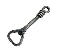 Hand Forged Twisted Handle Bottle Opener Wrought Iron Handmade Metal Beer Black Antique Finish Heavy Duty Vintage by Living IDEA