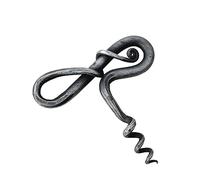 Hand Forged Twisted Handle Wrought Iron Heavy Duty Medieval Style Corkscrew by LIVING IDEAS