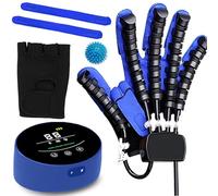 Hand Function Rehabilitation Robot Gloves for Hemiplegia Recovery Hemiplegia Stroke Recovery Equipment, Finger Exerciser Strengthener Physical Therapy Equipment for (A:Left B:Right)(Size:B XXL,Color