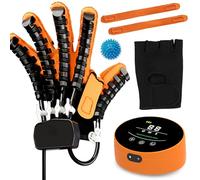 Hand Function Rehabilitation Robot Gloves for Hemiplegia Recovery Hemiplegia Stroke Recovery Equipment, Finger Exerciser Strengthener Physical Therapy Equipment for (A:Left B:Right)(Size:A M,Color:O