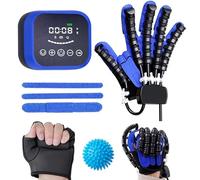 Hand Function Rehabilitation Robotic Gloves Generations Hemiplegia, Finger and Hand Function Robot Rehabilitation Robot Gloves, Stroke Hemiplegia Trainer Exer(Size:M,Color:Right/Blue/Plugin type)