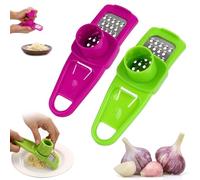 Hand Garlic Grinder-Small Hand Grinder for Garlic 2024 New Hand Press Garlic Chopper Hand Pepper Grinder Garlic Press Hand Specialty Tools (Green+Red)