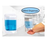 Hand Gel/Soap Clear Universal Wall Mountable Dispenser 500ml