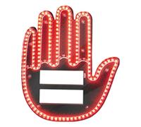 Hand Gesture Light, Car Finger Lamp with Wireless Remote, Funny Glow LED Middle Finger Car Rear Window Sign Light, Road Mate Hand Signal Lamp, Flickering LED Lights for Cars (D)