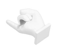 Hand Gesture Shaped Resin Drumstick Holder Safe Display White